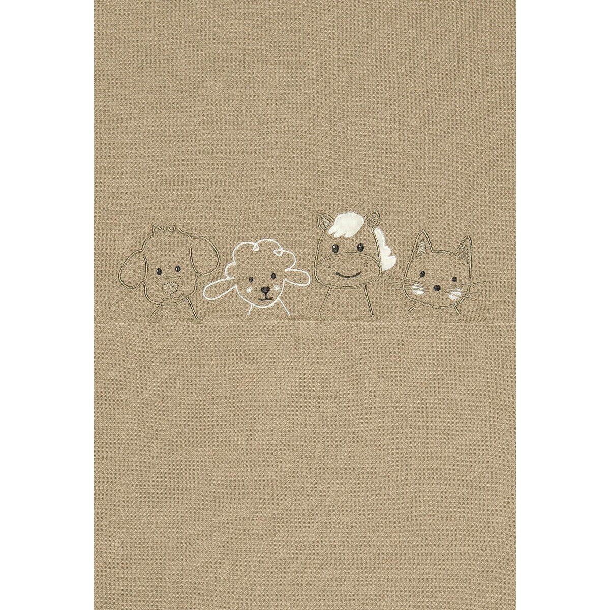babyteppe jersey vaffelstruktur bomullsblanding 75x100 cm montert