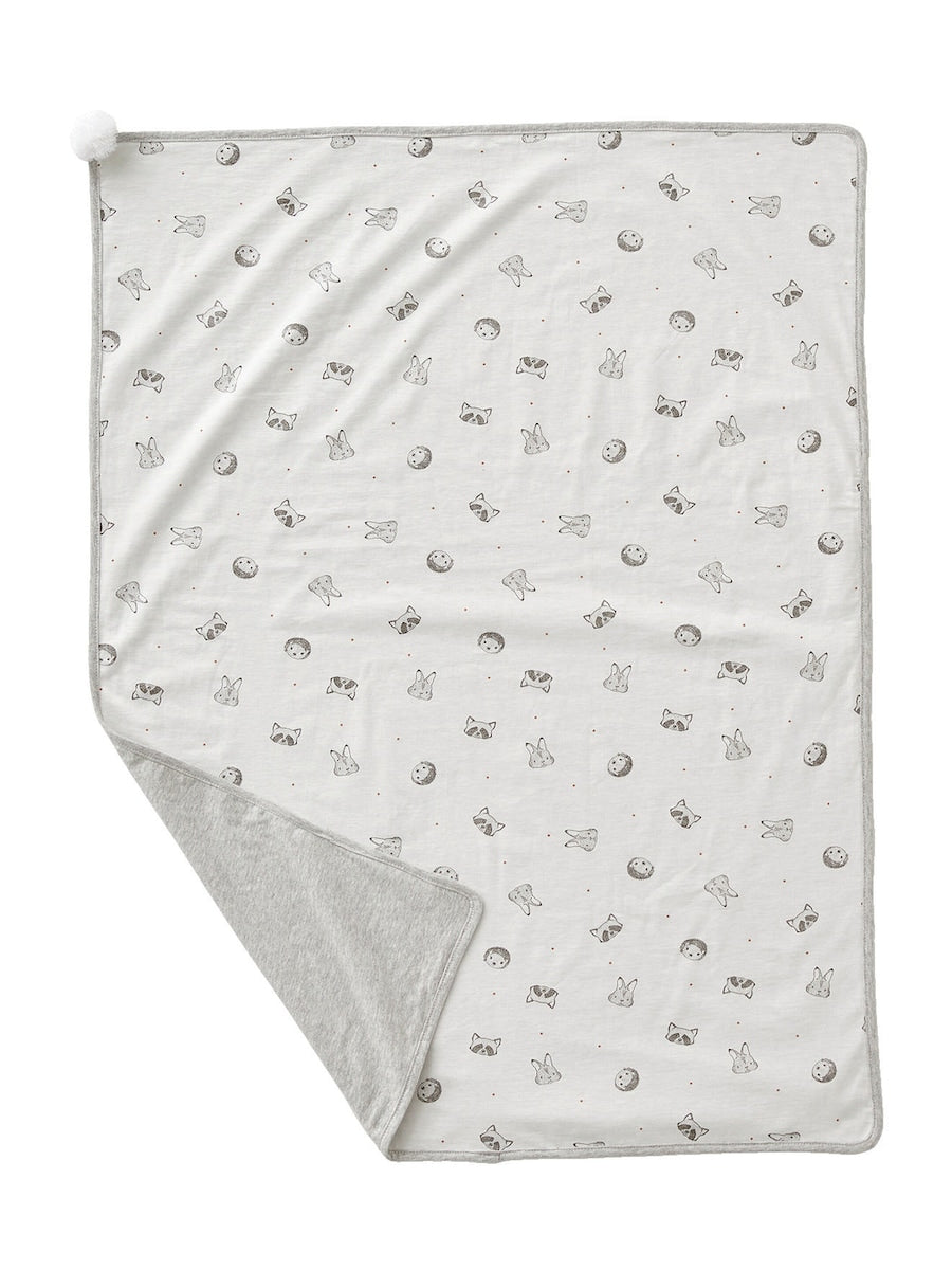 Babyteppe KLEINE FREUNDE 75x100 cm økologisk bomull bakside med mønster