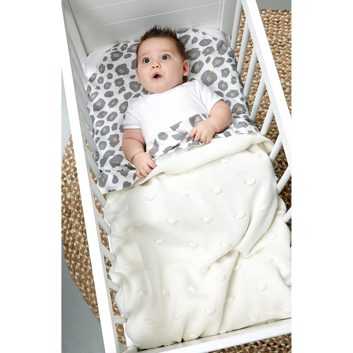Babyteppe Knots strikket 75x100 cm 1.0 TOG bomull - Meyco Baby