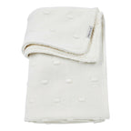 Babyteppe Knots Teddy strikk 75x100 cm Meyco Baby forfra