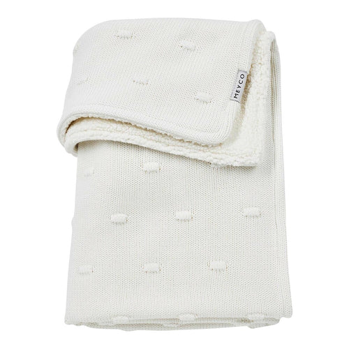 Babyteppe Knots Teddy strikk 75x100 cm Meyco Baby forfra
