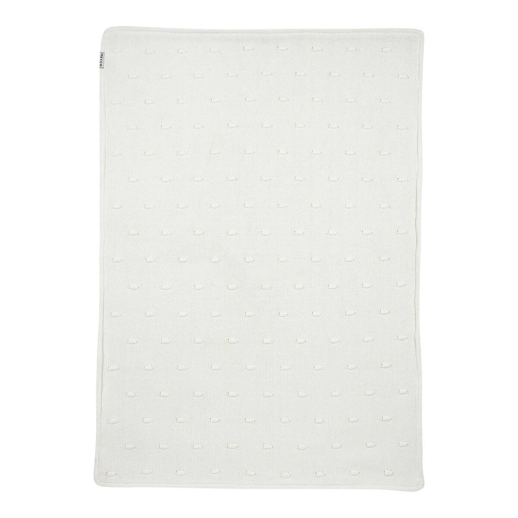 Bakside av Babyteppe Knots Teddy strikk 75x100 cm Meyco Baby