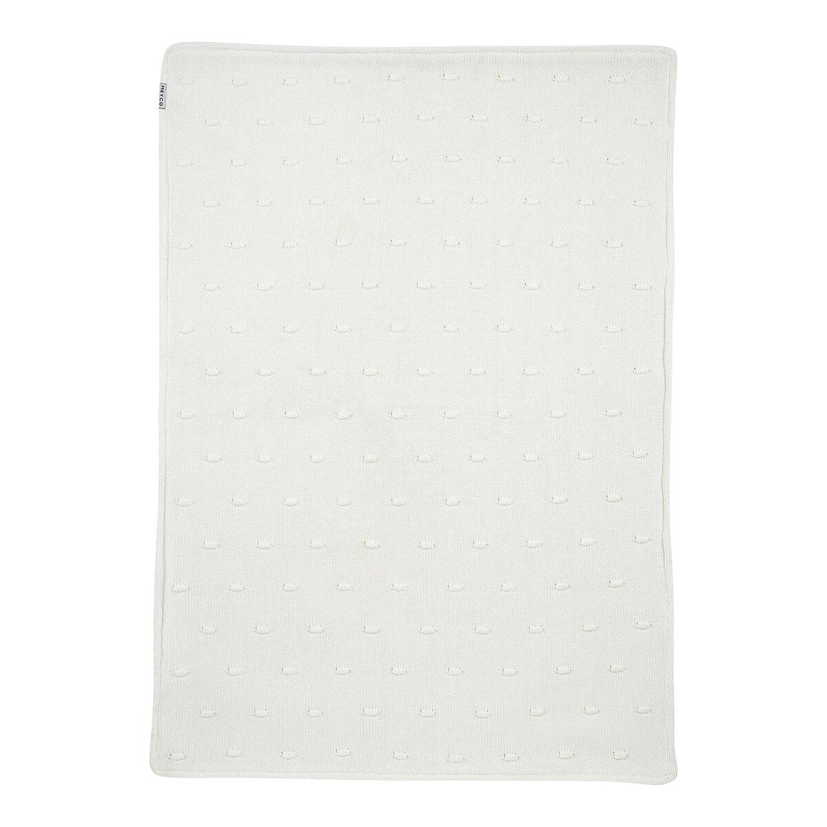 Bakside av Babyteppe Knots Teddy strikk 75x100 cm Meyco Baby
