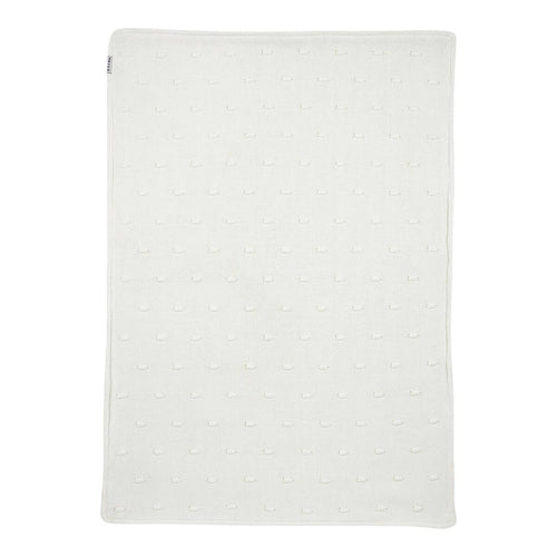 Bakside av Babyteppe Knots Teddy strikk 75x100 cm Meyco Baby
