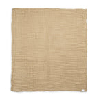 Babyteppe krøllet musselin 120x120 cm Pure Khaki bomull bakside