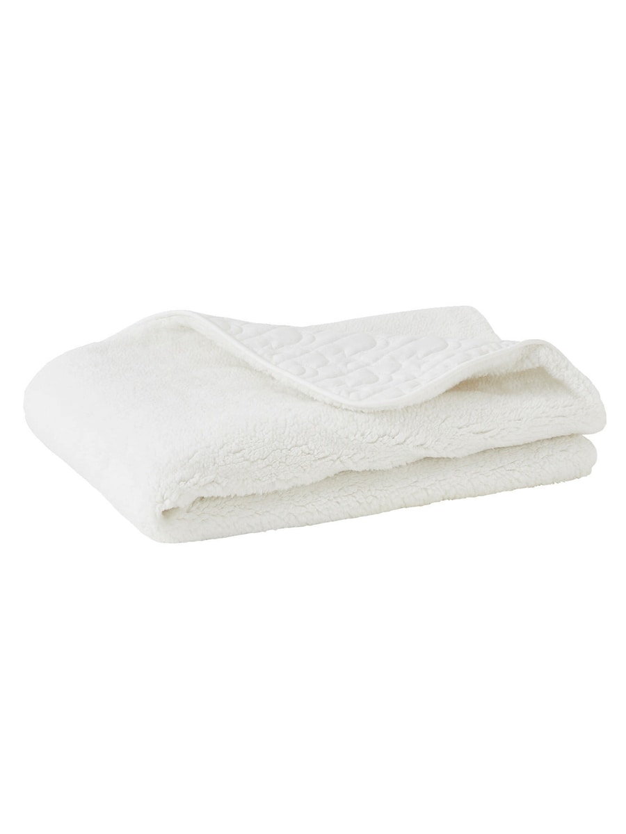 Babyteppe måne og stjerner med teddyfleece 75x100 cm forfra