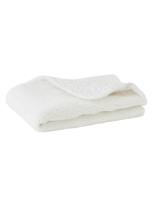 Babyteppe måne og stjerner med teddyfleece 75x100 cm forfra