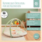 Babyteppe med aktivitetsbue bomull 90x90 cm fra Bieco forfra
