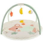 Babyteppe med aktivitetsbue bomull 90x90 cm fra Bieco med knitrende elementer