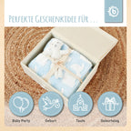 Babyteppe med elefanter fleece blå 75x90 cm i barnevogn