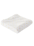 Babyteppe med gullhjerter 100x150 cm polyester Øko-Tex forfra