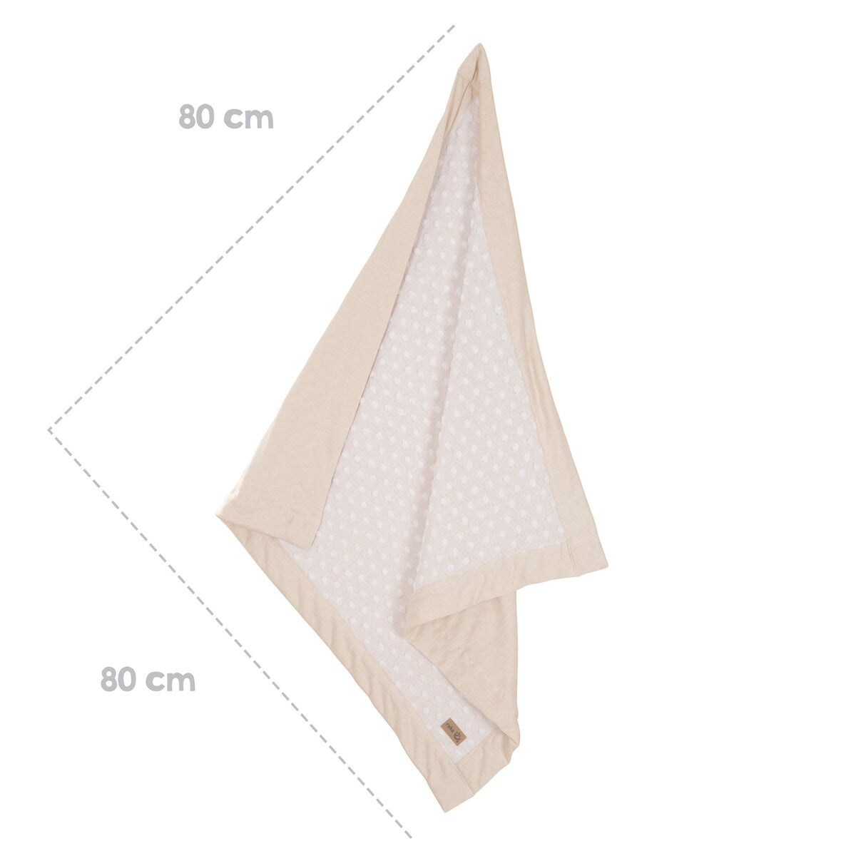 Babyteppe med prikkemønster 80x80 cm frosty almond - roba