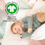 Babyteppe med prikkemønster 80x80 cm frosty almond - roba