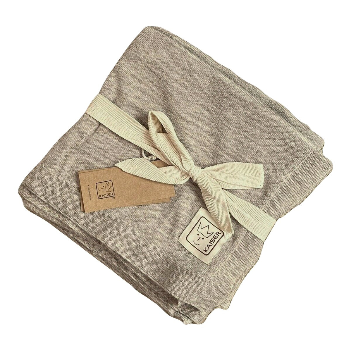 Babyteppe i merinoull 80x100 cm - Kaiser i lys beige melange