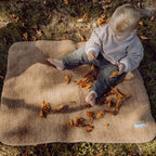 Babyteppe i merinoull-teddy 75x95 cm fra emma & noah detalj av paspel