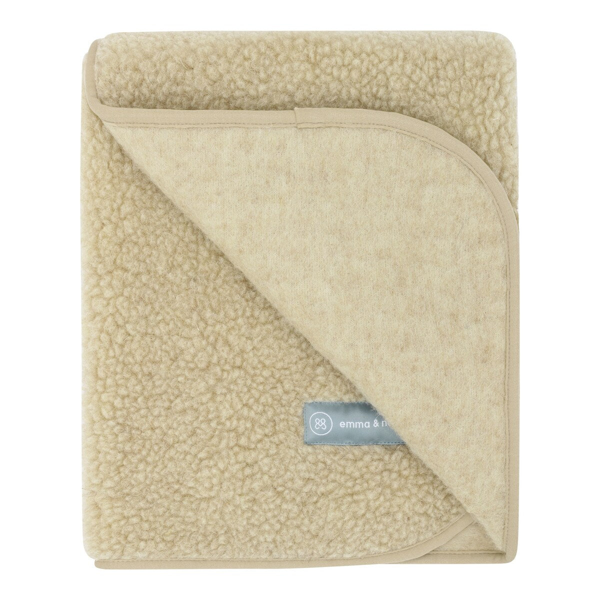 Babyteppe i merinoull-teddy 75x95 cm fra emma & noah forfra