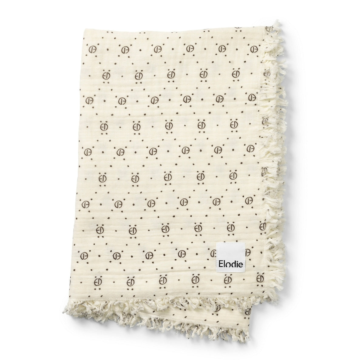 Babyteppe myk bomull 75x100 cm Monogram Oeko-Tex forfra