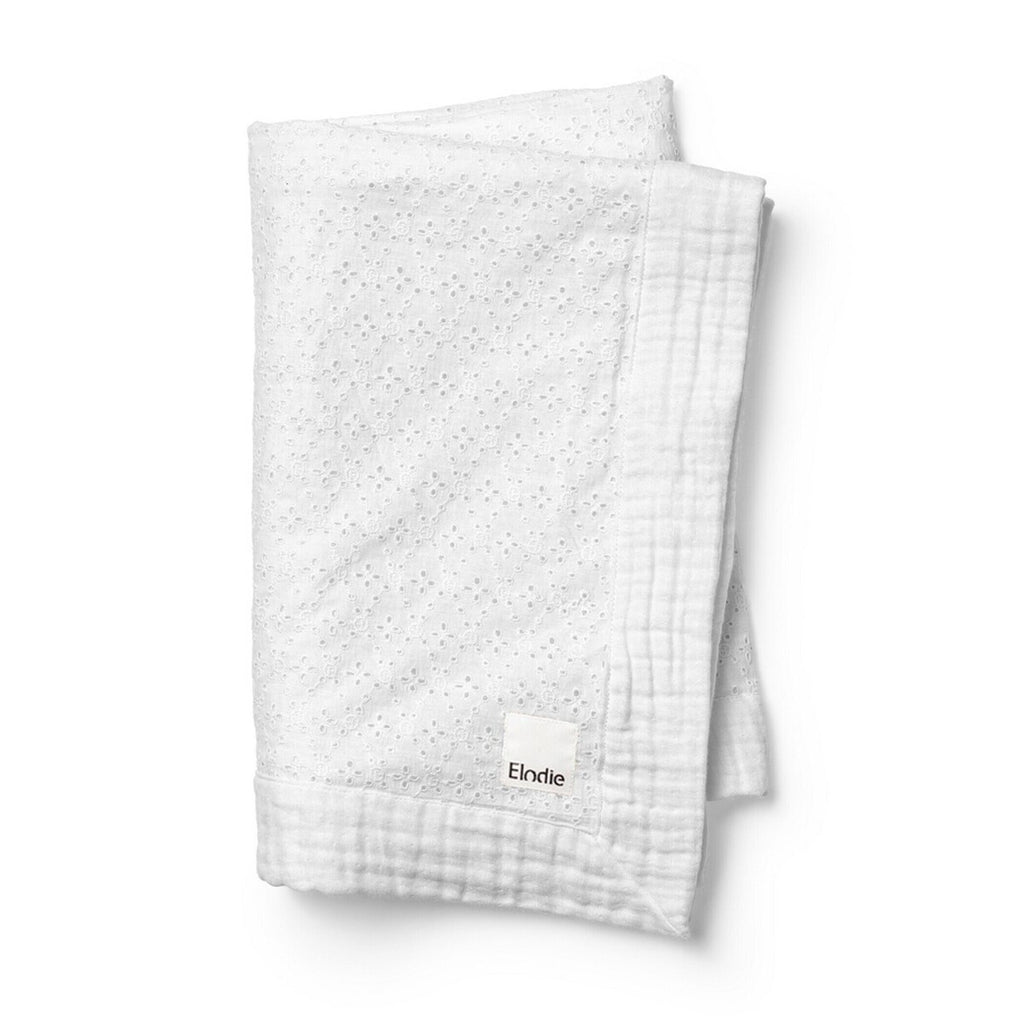 Babyteppe myk bomull Embroidery Anglaise 75x100 cm forfra