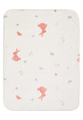 Babyteppe plysj Hanni 100x75 cm med kaninmotiv forfra