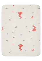 Babyteppe plysj Hanni 100x75 cm med kaninmotiv bakside