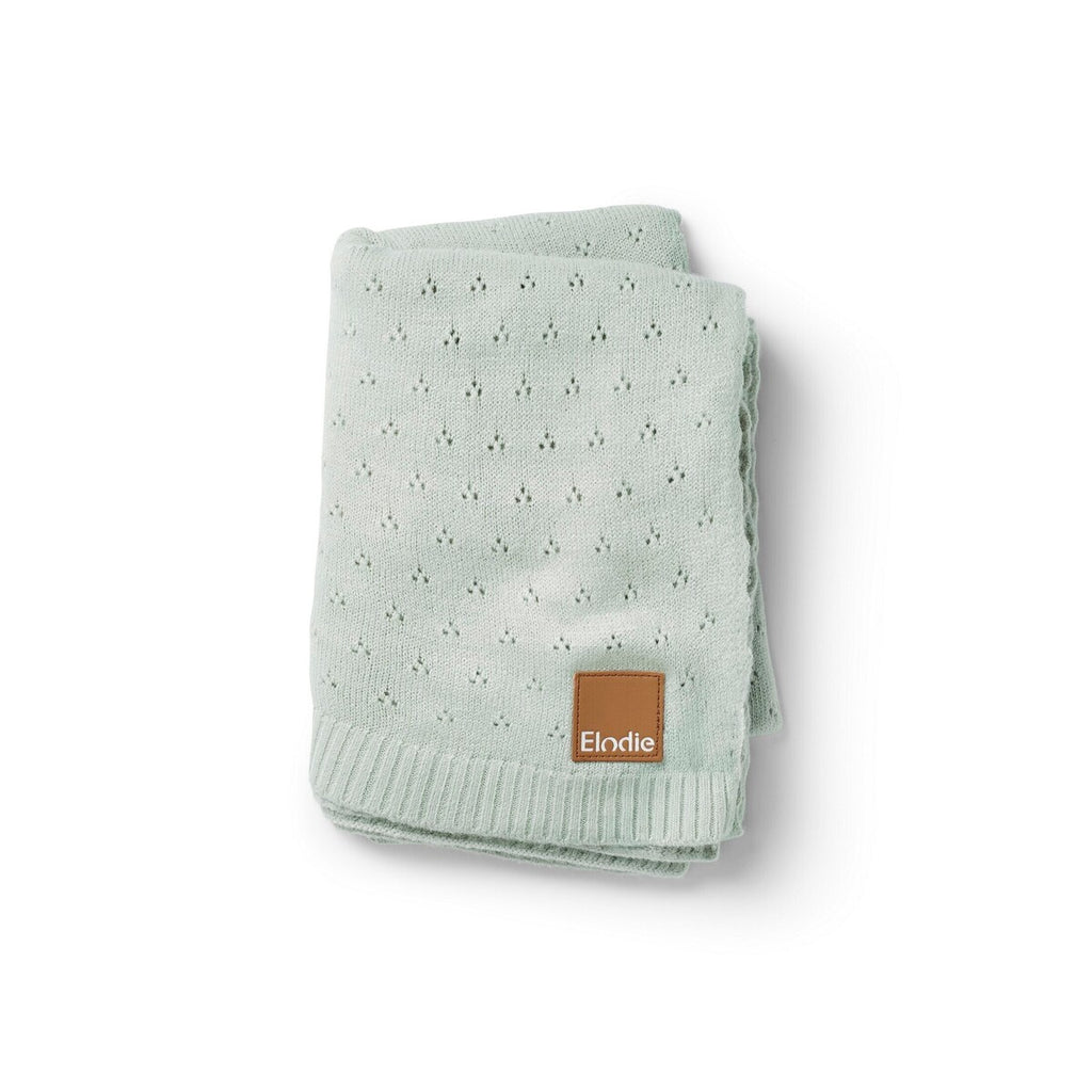 Babyteppe pointelle 100x75 cm Mineral Green polyakryl forfra