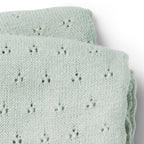 Babyteppe pointelle 100x75 cm Mineral Green polyakryl bakside