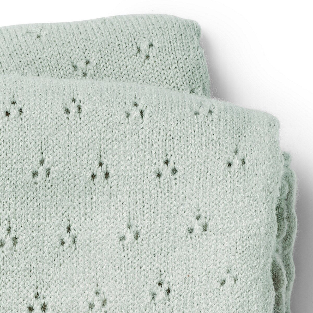 Babyteppe pointelle 100x75 cm Mineral Green polyakryl bakside