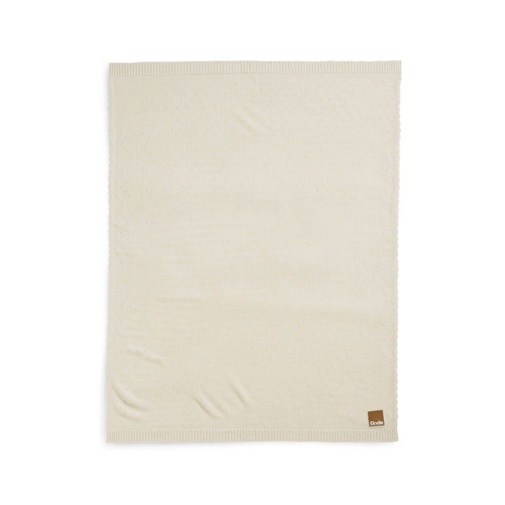 Babyteppe pointelle 75x100 cm Creamy White akryl nærbilde