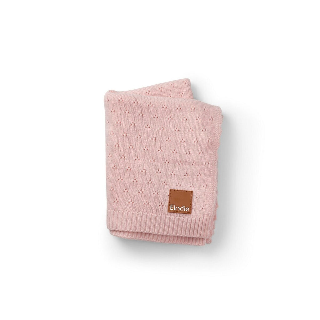 Babyteppe pointelle Misty Pink forfra