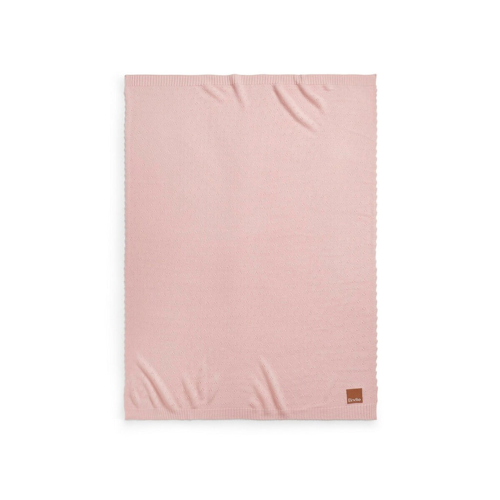 Babyteppe pointelle Misty Pink bakside