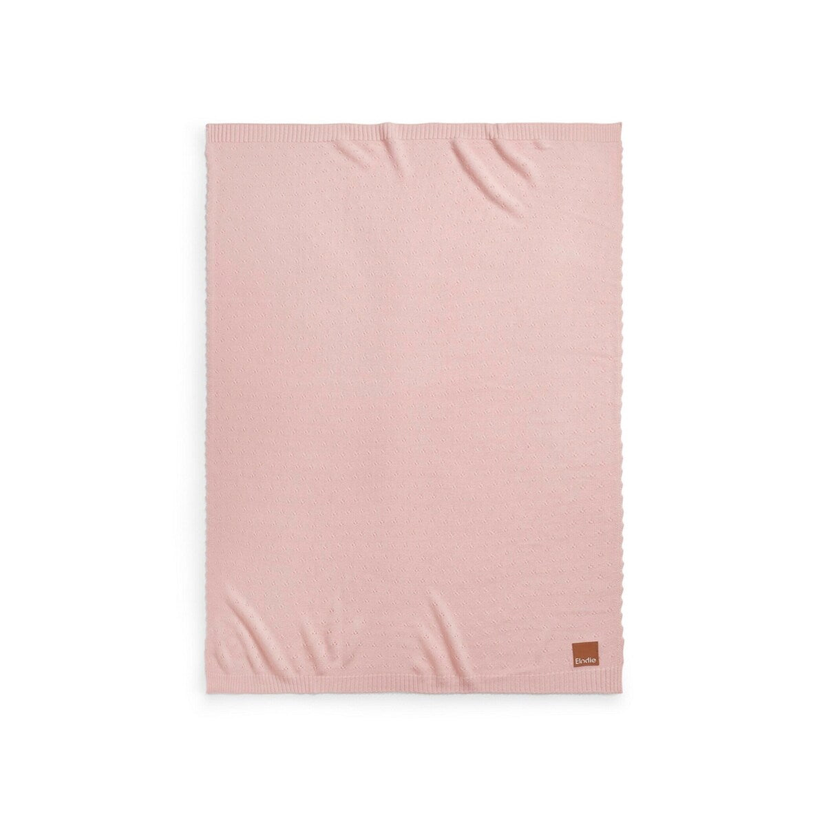 Babyteppe pointelle Misty Pink bakside