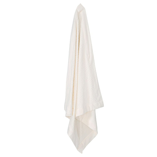 Babyteppe Seashells oyster 80x80 cm - roba bakside i musselinbomull