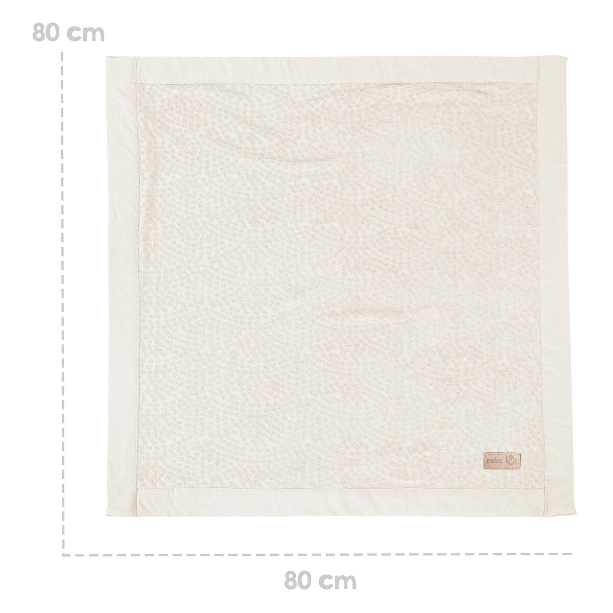 Babyteppe Seashells oyster 80x80 cm - roba foldet og klar til bruk