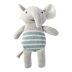 Detalj av Babyteppe strikk med gritering elefant 80x100 cm bomull