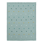 Montert Babyteppe strikk med gritering elefant 80x100 cm bomull