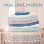 Babyteppe i strikkelook 80x80 cm frosty almond - roba