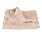 Babyteppe i strikkelook 80x80 cm frosty almond forfra
