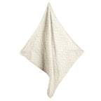 Babyteppe i strikkelook Seashells oyster 80x80 cm bakside