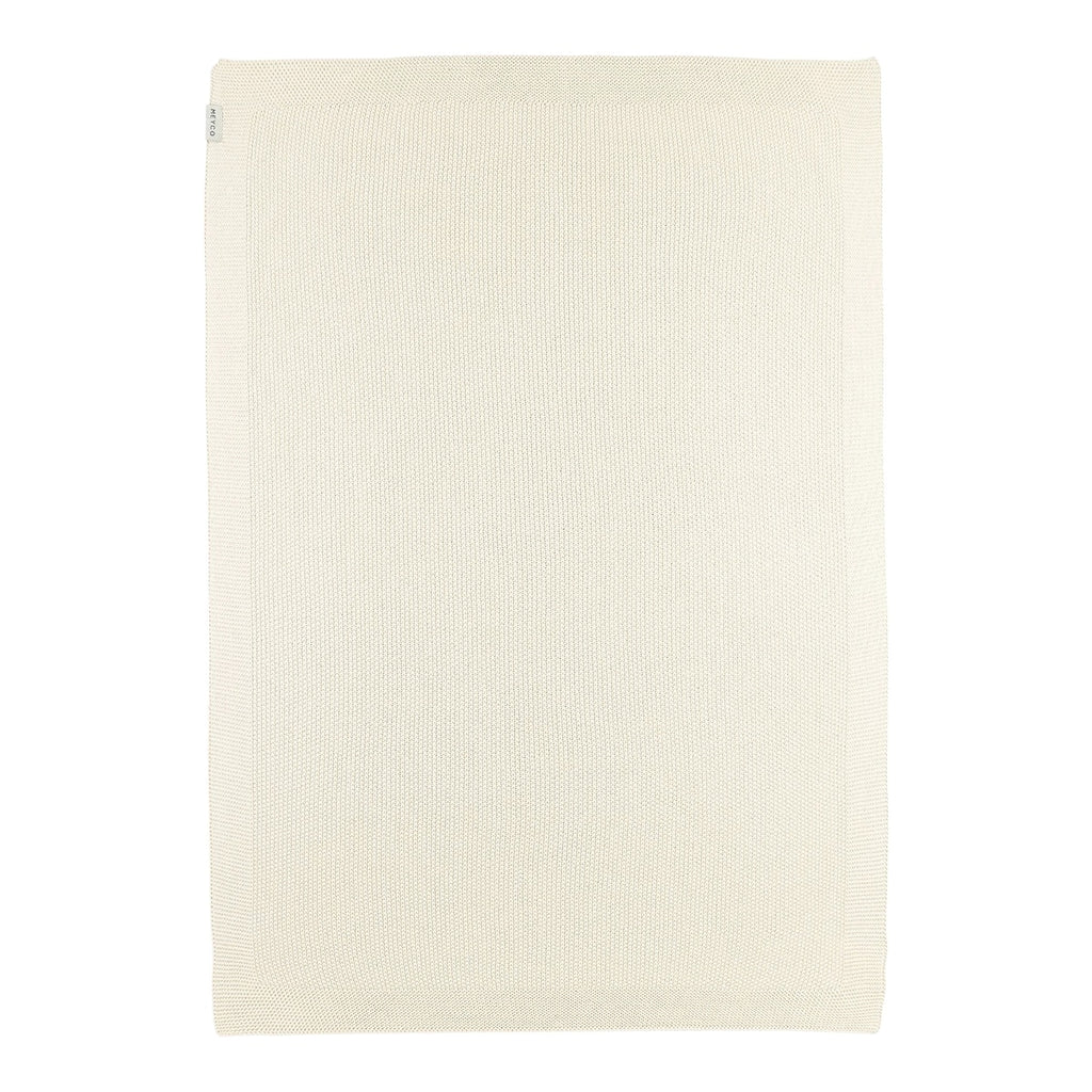 Babyteppe strikket bomull relieffmønster 75x100 cm bakside