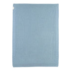 Babyteppe strikket bomull relieffmønster 75x100 cm i jeans blue farge