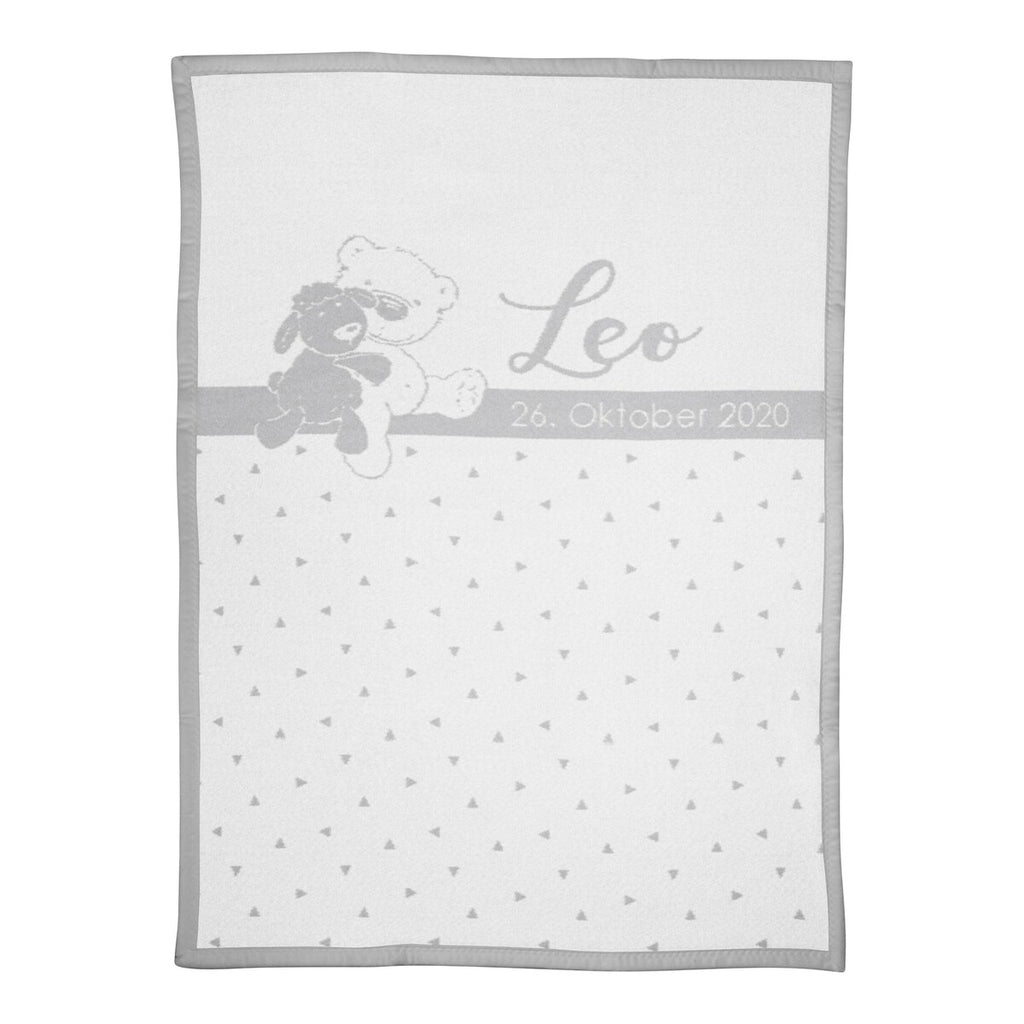 Babyteppe Unicade med navn og fødselsdato 75x100 cm - Herding
