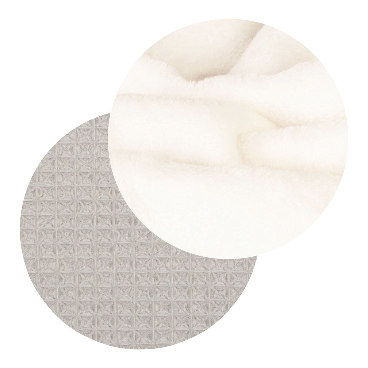 babyteppe vaffelpiqué og minky-fleece 75x100 cm vaskesymboler