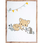 Babyteppe Waldfreunde 75x100 cm med dyremotiv bakside