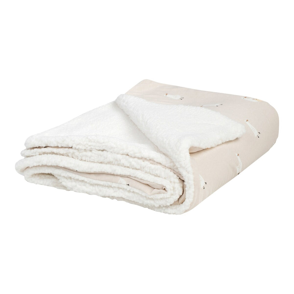 Babyteppe Winter jersey og plysj 70x100 cm bakside med plysj