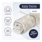 Babyteppe Winter jersey og plysj 70x100 cm brettet
