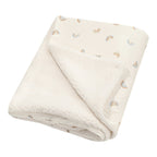 Babyteppe Winter jersey og plysj 70x100 cm kantdetalj