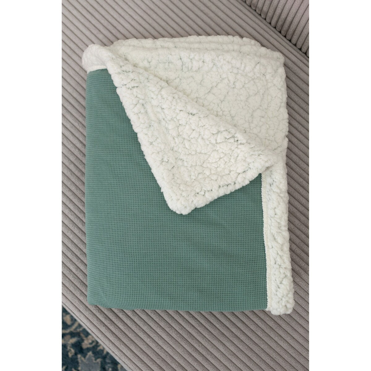 Babyteppe Winter Teddy 70x100 cm bomull og fleece - Ullenboom