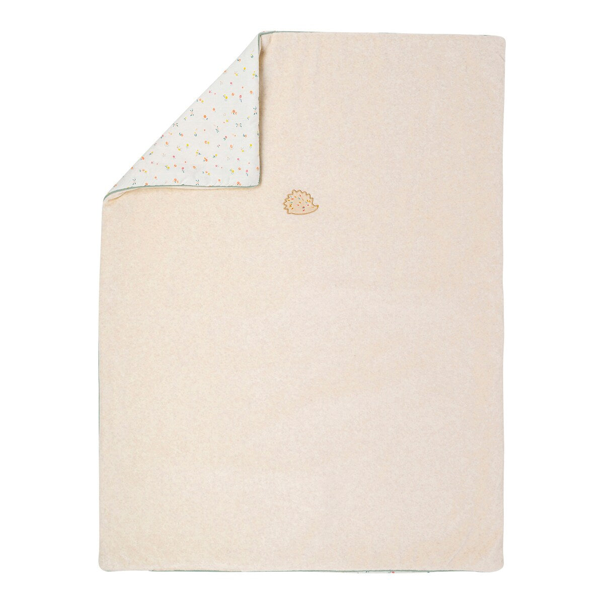 Babyteppe Zoe med pinnsvin bomullsblanding 75x100 cm forfra