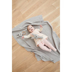 Babyteppesett med kanin gripering 80x100 cm bomull - BORNINO HOME