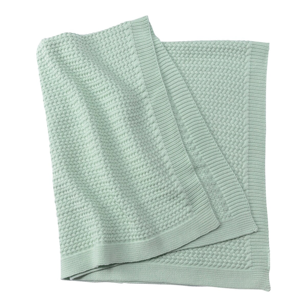 Babyteppesett med kanin gripering 80x100 cm bomull - BORNINO HOME